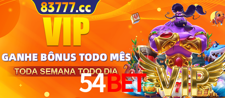 Banner promocional do 54BET oferecendo 100% de recompensas adicionais contínuas para quem fizer o login diário (Daily sign-in), com um mascote de coelho.