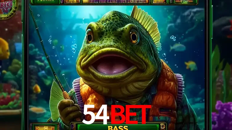 Personagem de peixe pescador do popular jogo de slot com tema de pescaria, uma das emocionantes opções de caça-níqueis para jogar e ganhar no cassino 54BET.